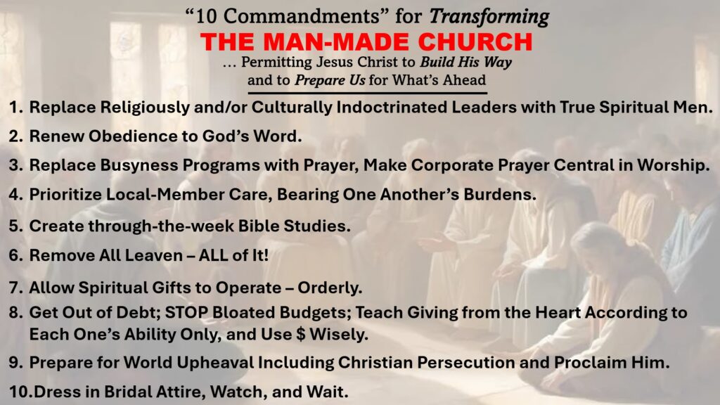 Transform the Manmade Church